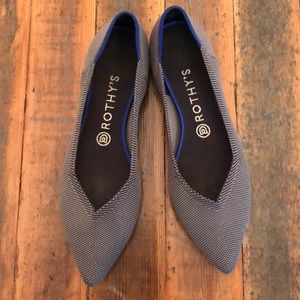 Rothys Point Cloud Grey Birdseye- worn once!